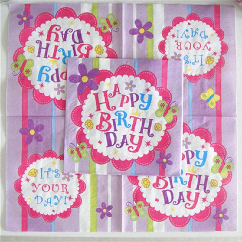 with 5 Years Manufacture Experience Factory Supply Paper Napkins for Birthday